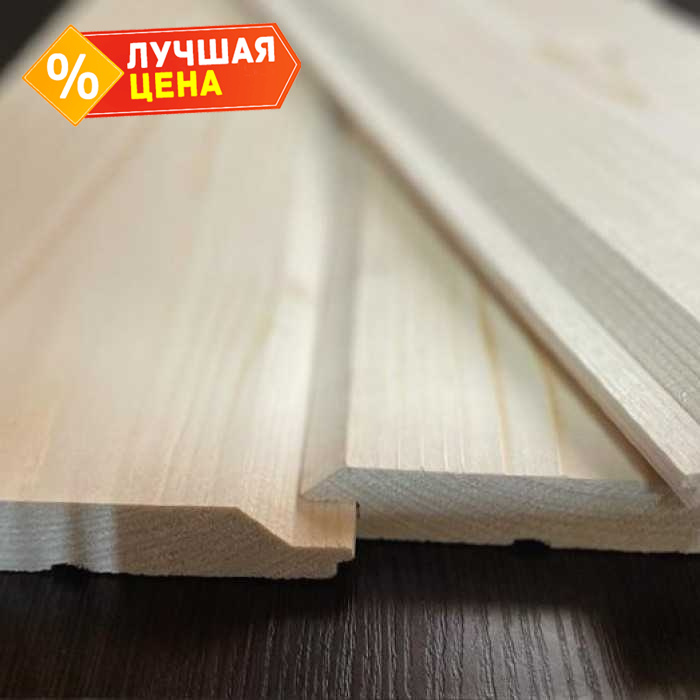 Имитация бруса Карельский профиль 16х146х3000 мм Прима Лиственница